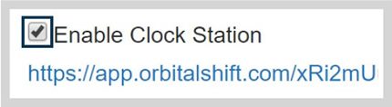 Online Time Clock Station Enabled