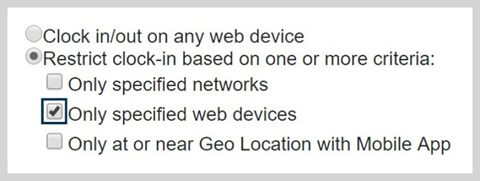 Time Clock In Restrictions