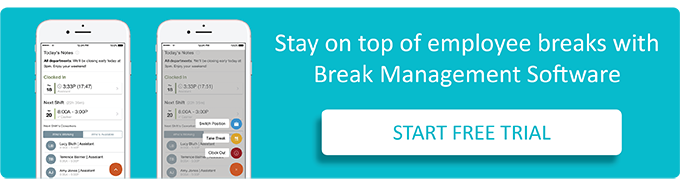 Manage employee work breaks with the help of a break app