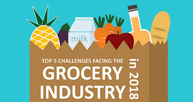 What does the grocery industry face in 2018