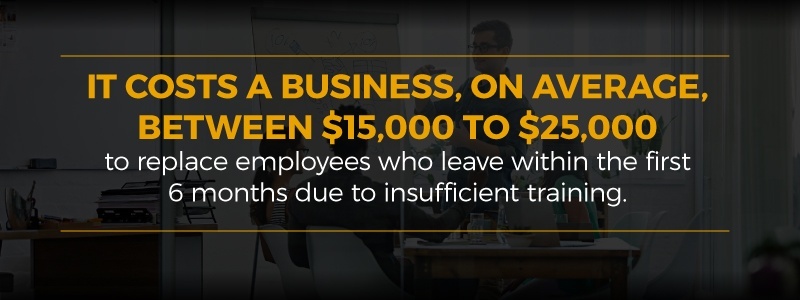 It costs a business between $15,000 - $25,000 to replace employees who leave within first 6 months.