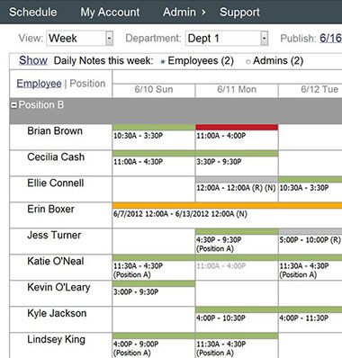 Use our employee scheduling software to create schedules fast with templates!