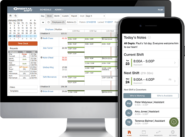 Web and mobile time clock software