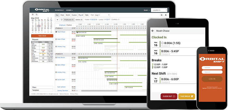 Online time clock software with mobile apps